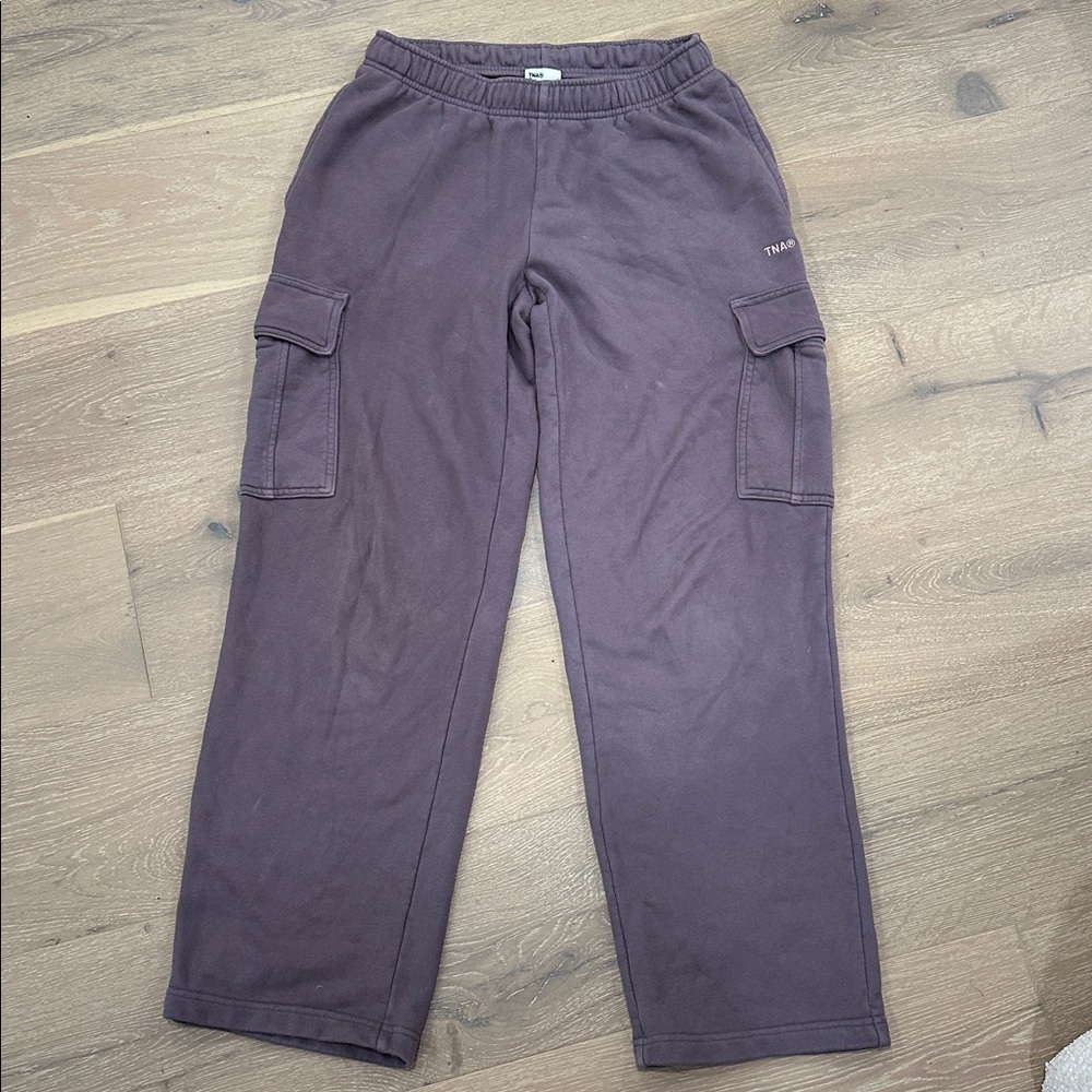 Artizia TNA Mauve Terry Fleece Pants Small Regular Length